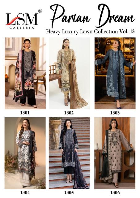 LSM Parian Dream Vol-13 – Karachi Dress Material - Wholesale Catalog