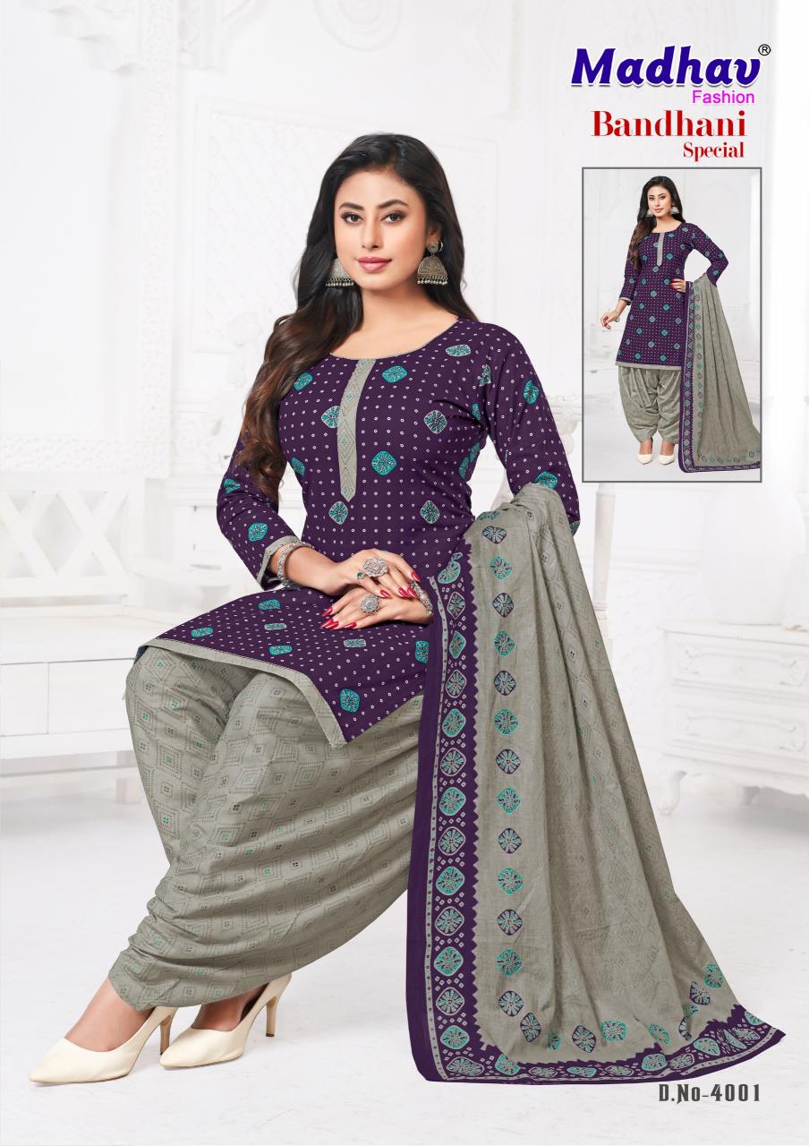 Madhav Bandhani Special  Vol-04 - Dress Material  - Wholesale Catalog
