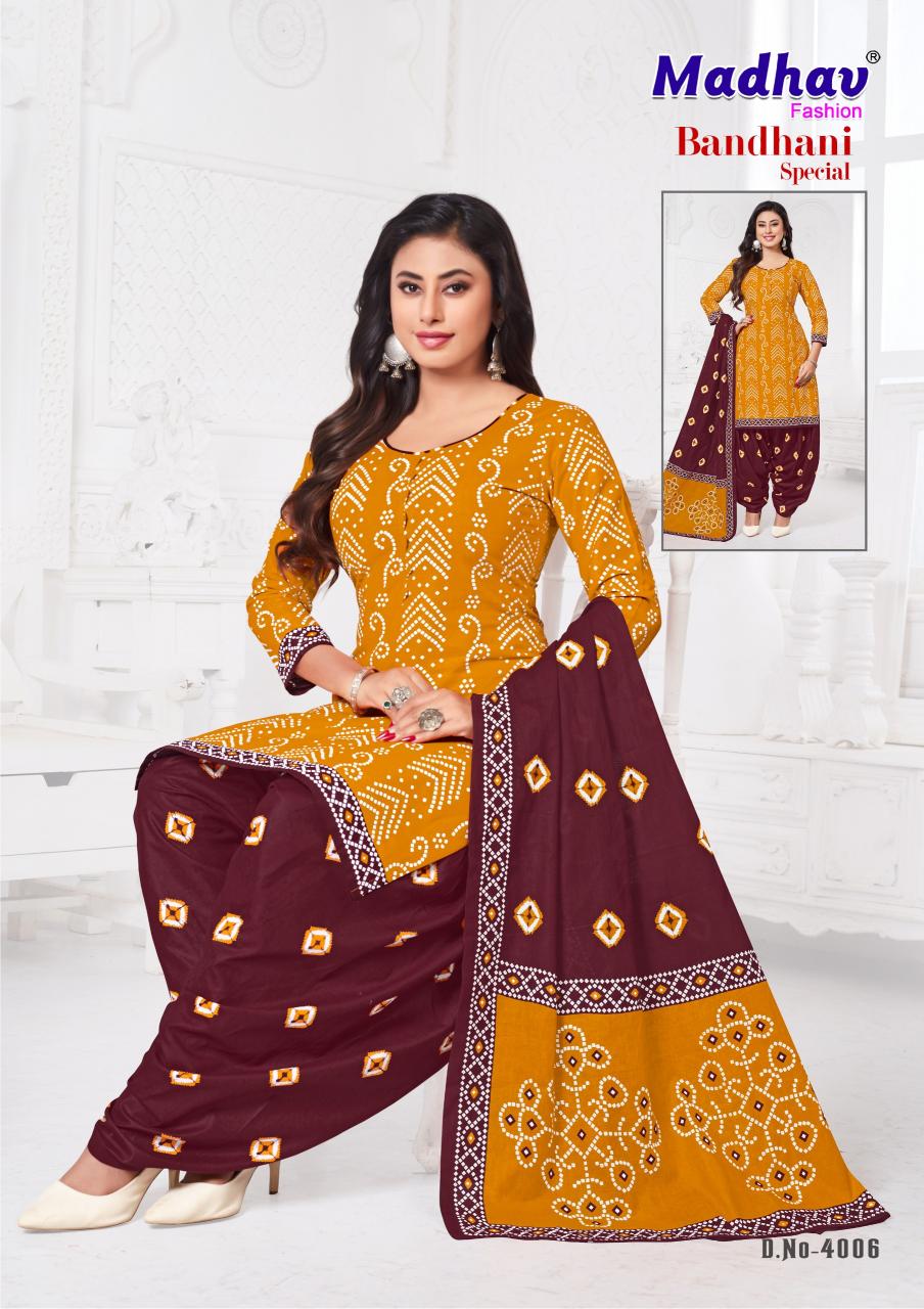 Madhav Bandhani Special  Vol-04 - Dress Material  - Wholesale Catalog