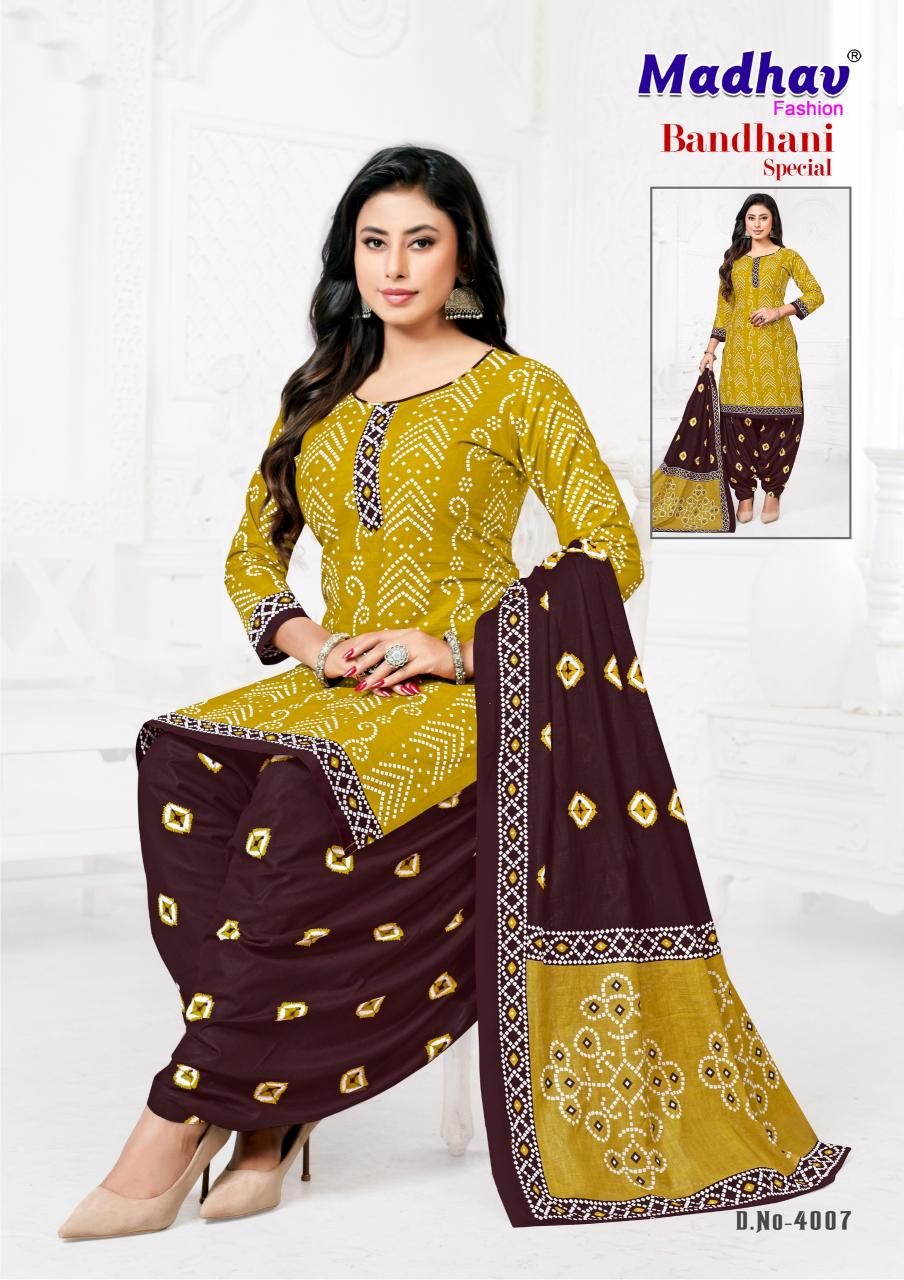Madhav Bandhani Special  Vol-04 - Dress Material  - Wholesale Catalog