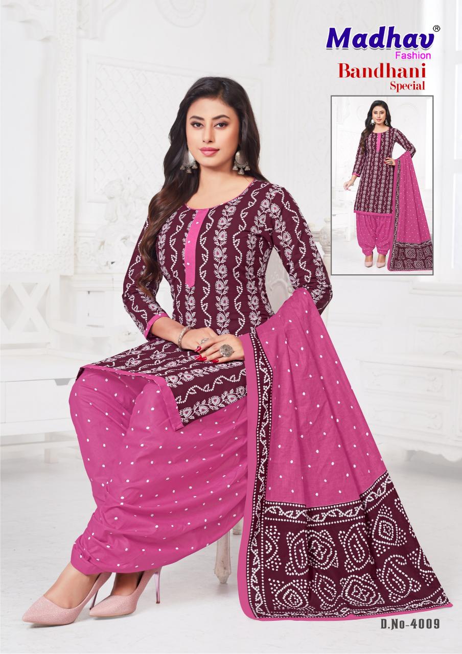 Madhav Bandhani Special  Vol-04 - Dress Material  - Wholesale Catalog