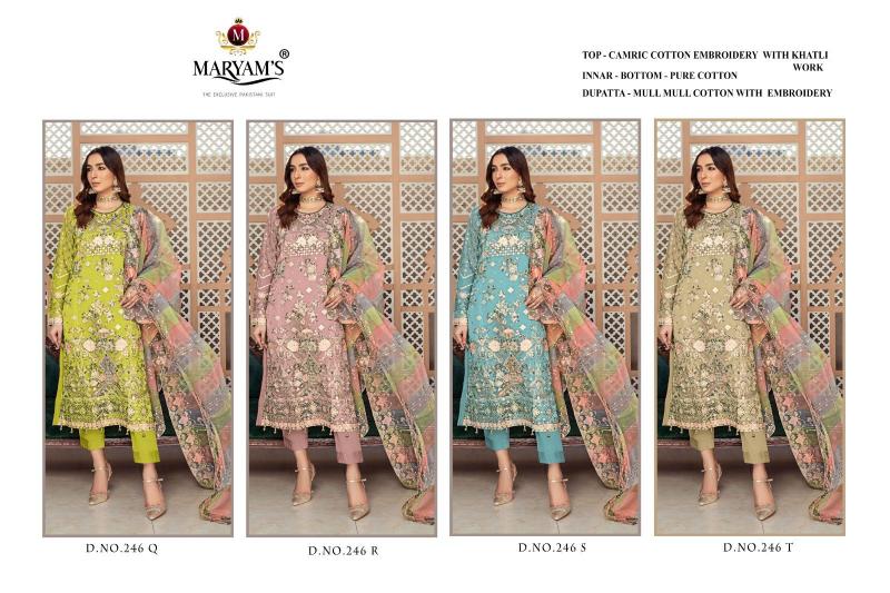 Maryams M 246 Catalog pakistani salwar suit in bangalore