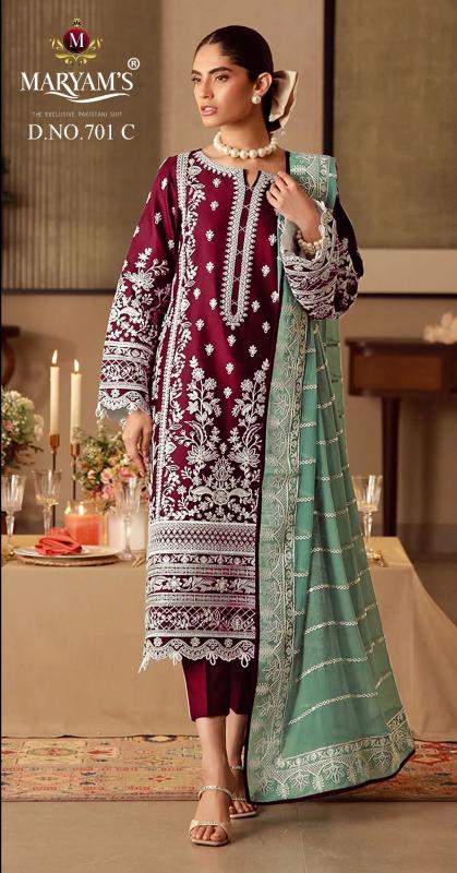Maryams M 701 Catalog pakistani party suits online