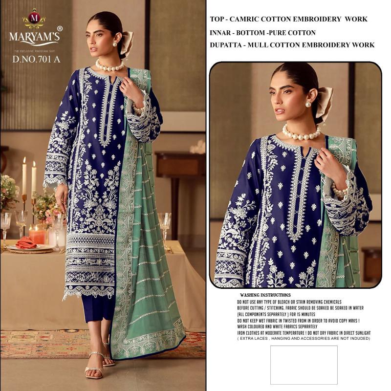 Maryams M 701 Catalog pakistani party suits online