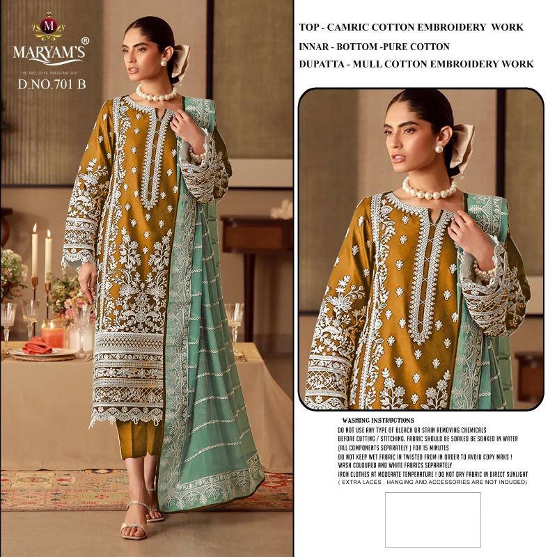 Maryams M 701 Catalog pakistani party suits online