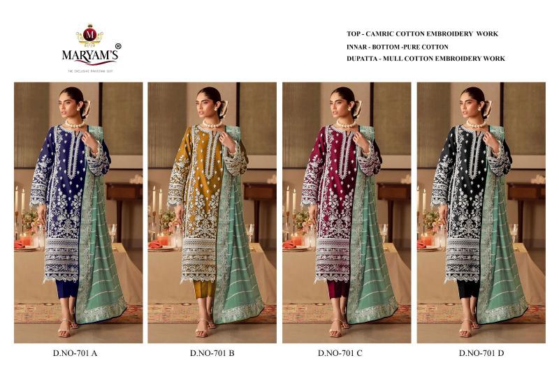 Maryams M 701 Catalog pakistani party suits online