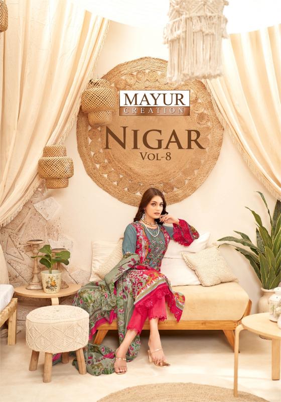 Mayur Nigar Vol-08 - Karachi Dress Material - Wholesale Catalog
