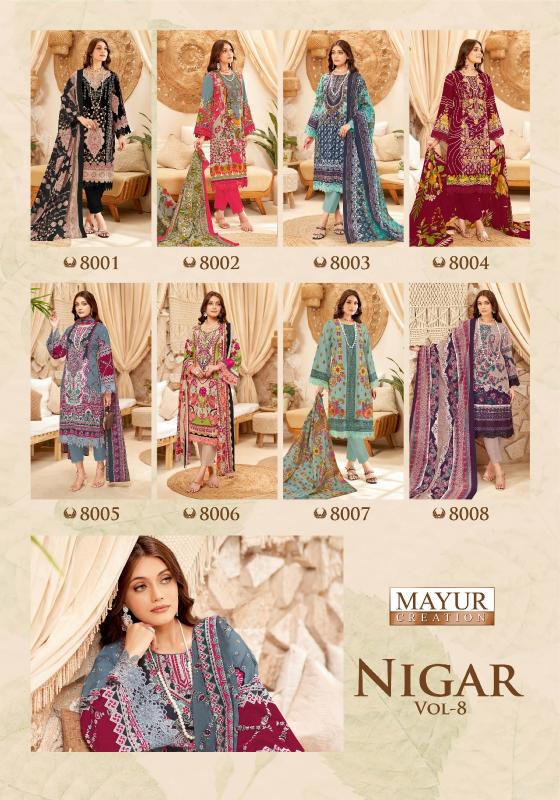 Mayur Nigar Vol-08 - Karachi Dress Material - Wholesale Catalog