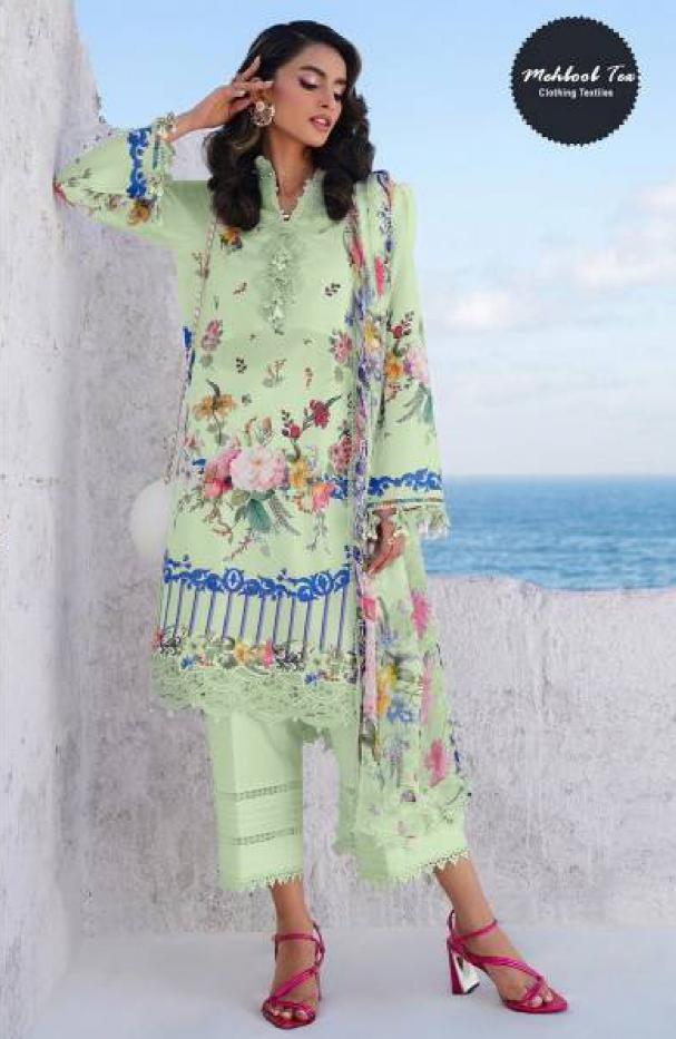 Mehboob Tex 1653 A And B catalog Chiffon Dupatta pakistani suit in select citywalk
