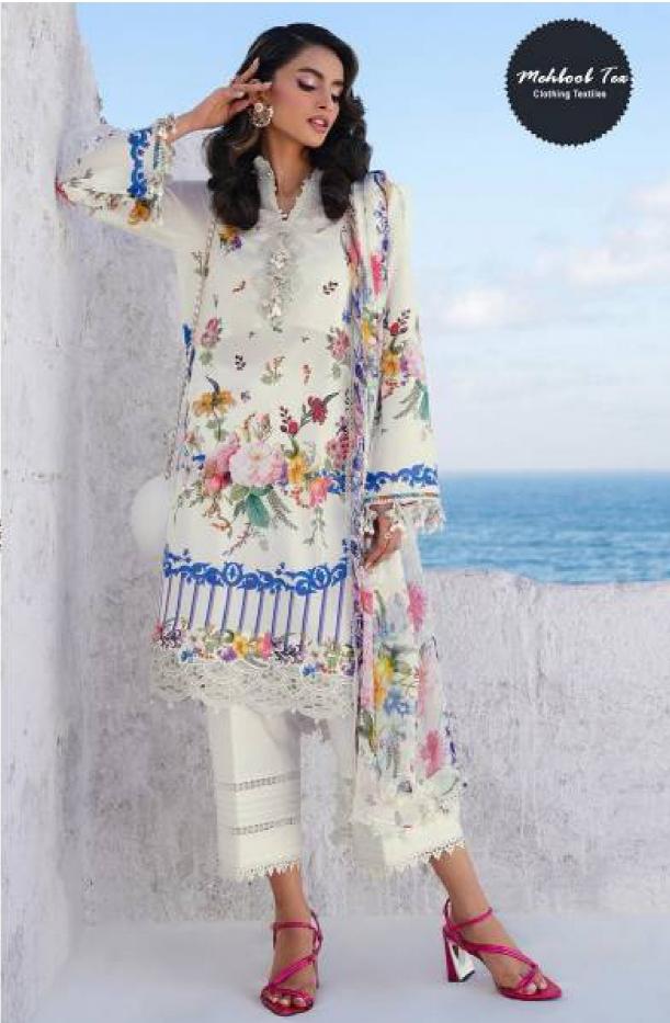 Mehboob Tex 1653 A And B catalog Chiffon Dupatta pakistani suit in select citywalk