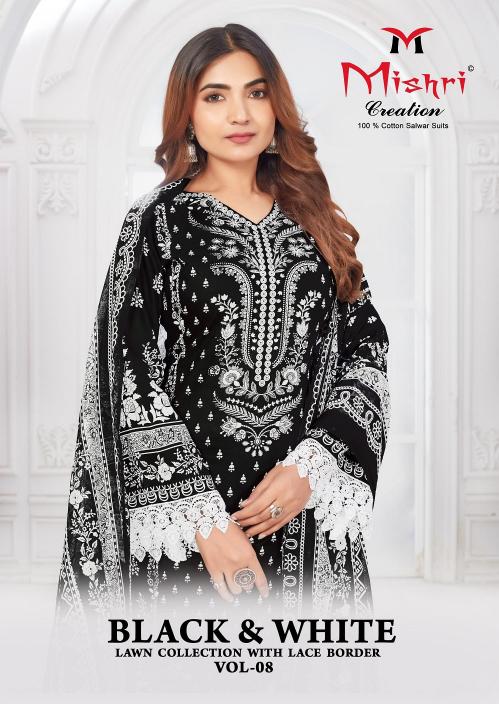 Mishri Black & White Vol-8 – Dress Material - Wholesale Catalog