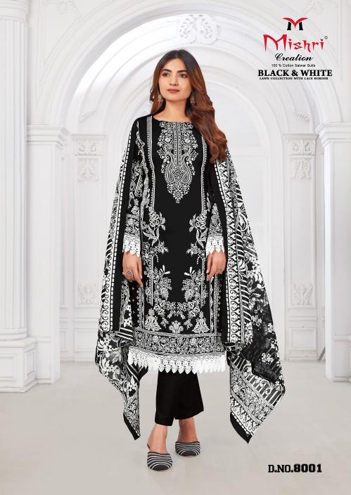 Mishri Black & White Vol-8 – Dress Material - Wholesale Catalog