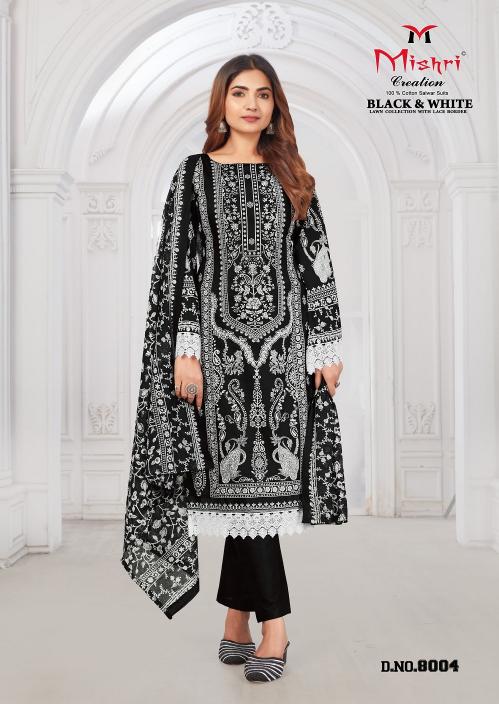 Mishri Black & White Vol-8 – Dress Material - Wholesale Catalog
