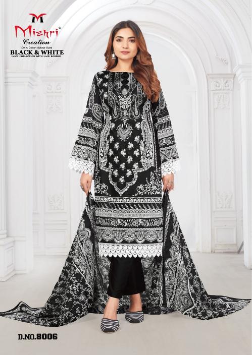 Mishri Black & White Vol-8 – Dress Material - Wholesale Catalog