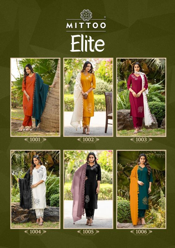 Mittoo Elite Catalog chanderi kurtis online india