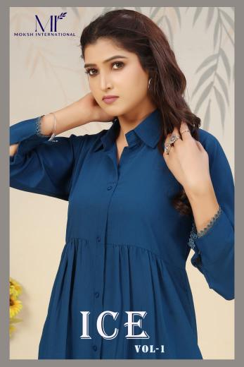 Moksh International Ice Vol 1 catalog blue kurti online india