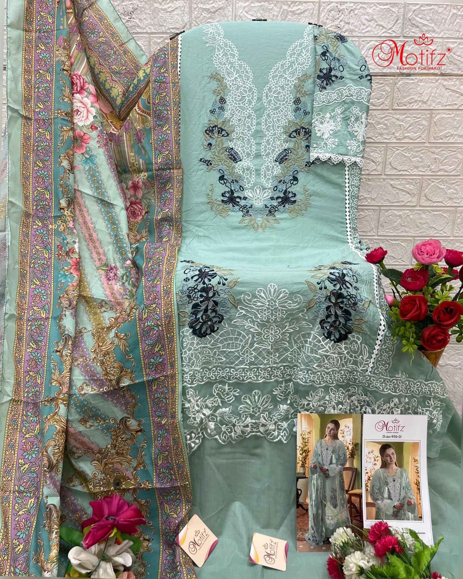 Motifz 950 Catalog party wear designer suits pakistani 2025