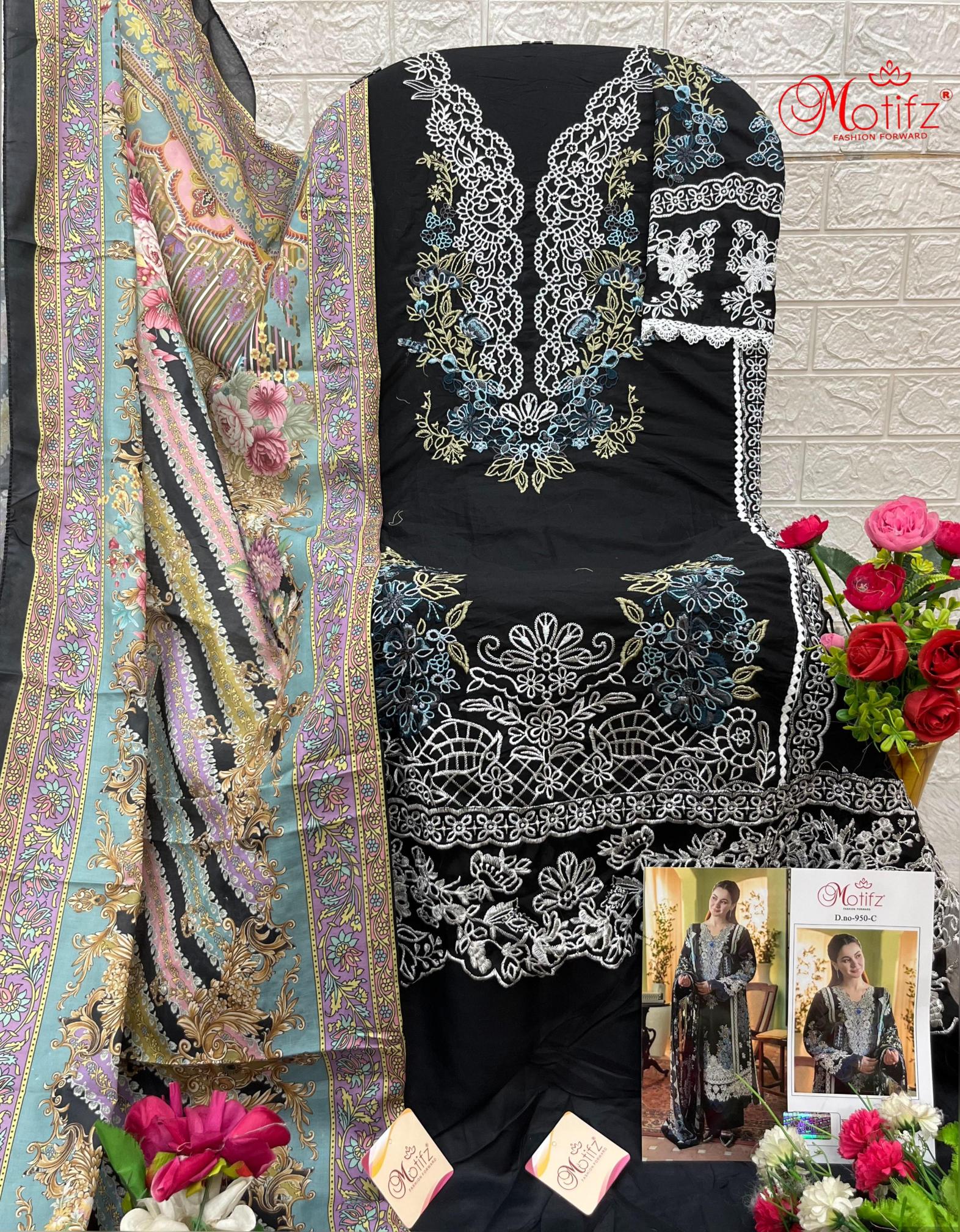Motifz 950 Catalog party wear designer suits pakistani 2025