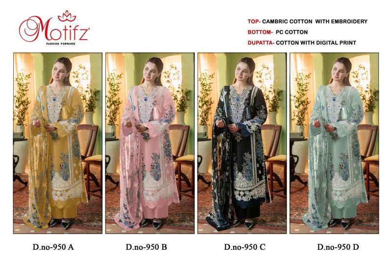 Motifz 950 Catalog party wear designer suits pakistani 2025