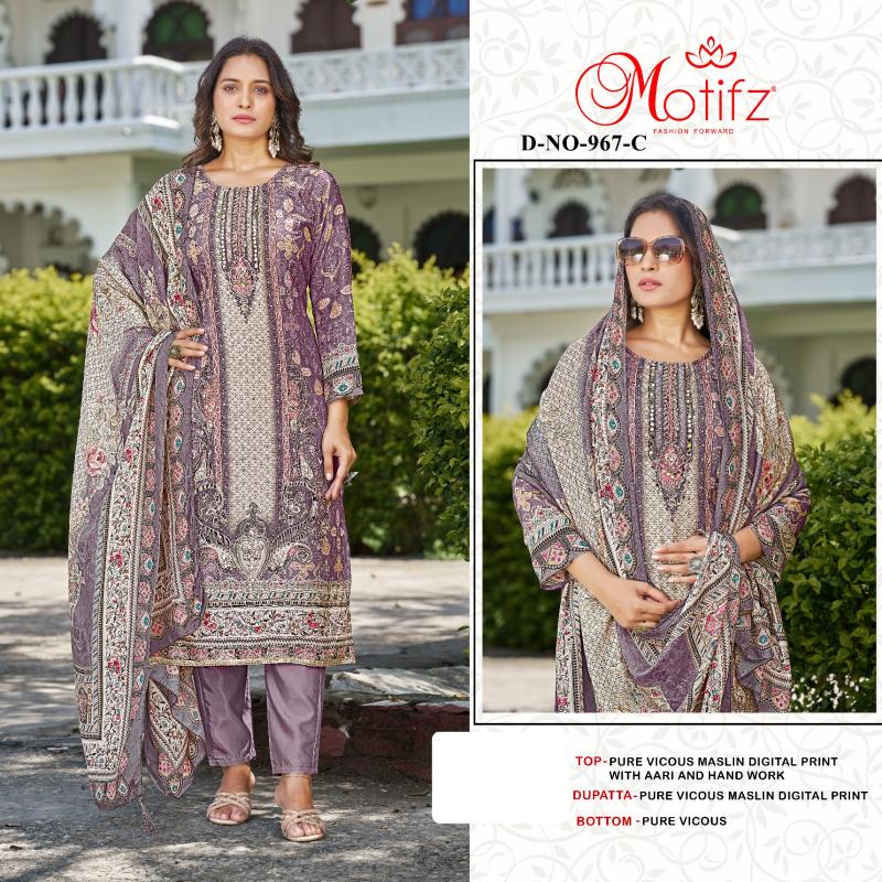 Motifz 967 Catalog pakistani online suits india