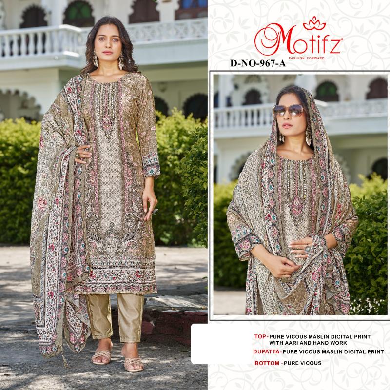 Motifz 967 Catalog pakistani online suits india