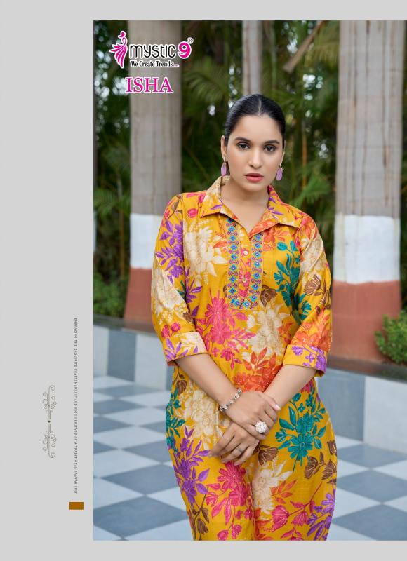 Mystic 9 Isha vol 1 catalog print coord set wholesale market