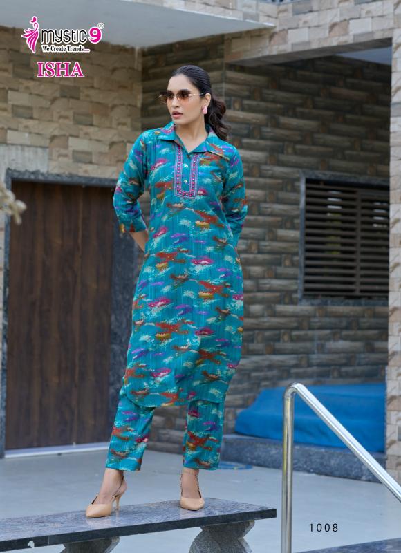 Mystic 9 Isha vol 1 catalog print coord set wholesale market