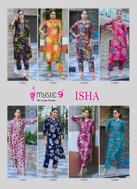 Mystic 9 Isha vol 1 catalog print coord set wholesale market