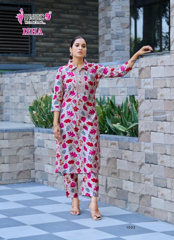 Mystic 9 Isha vol 1 catalog print coord set wholesale market