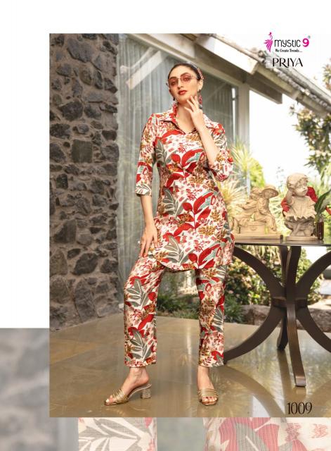 Mystic 9 Priya vol 1 catalog co ord sets western under 1000