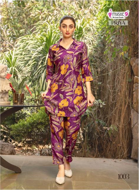 Mystic 9 Priya vol 1 catalog co ord sets western under 1000