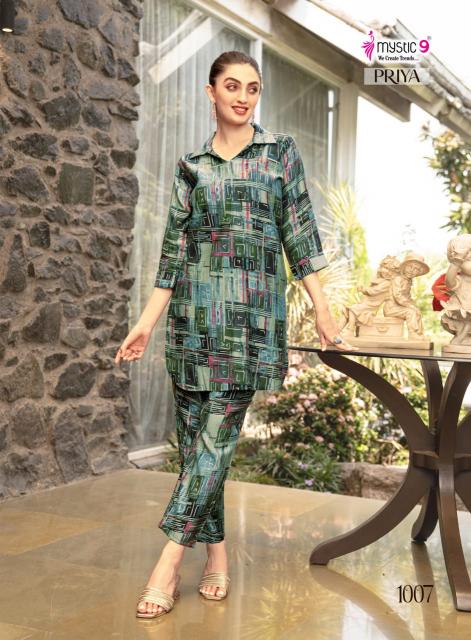 Mystic 9 Priya vol 1 catalog co ord sets western under 1000