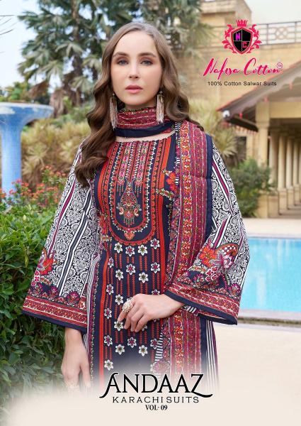 Nafisa Andaaz Vol-9 – Karachi Dress Matetrial - Wholesale Catalog