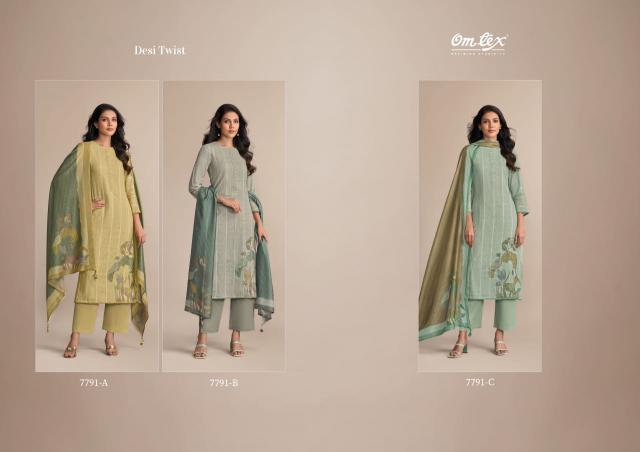 Omtex Desi Twist catalog unstitched heavy salwar kameez in jaipur wholesale