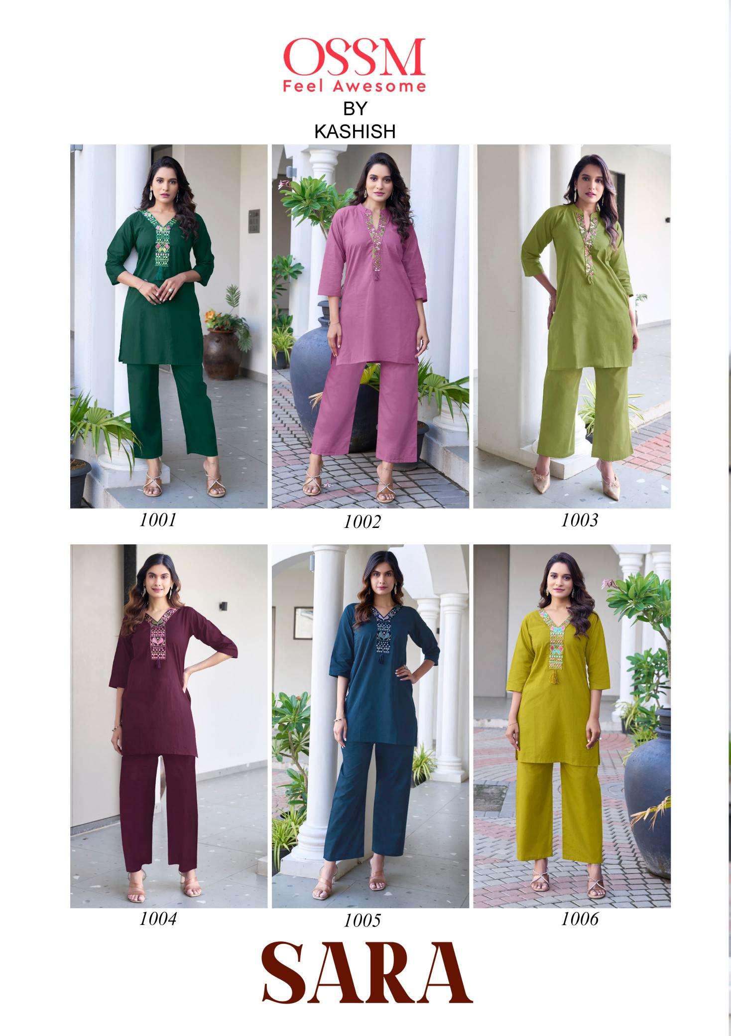 Ossm Sara catalog co ord sets manufacturers in india