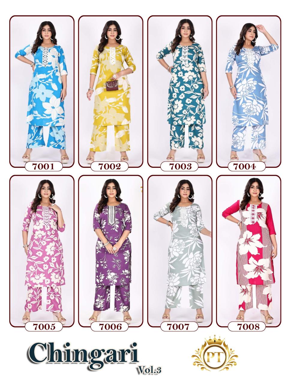 Padmavati Chingari Vol 3 catalog rayon modest co ord set