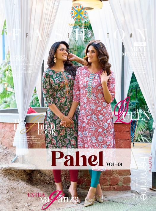 Passion Tree Pahel vol 1 catalog wholesale cotton embroidery work kurti