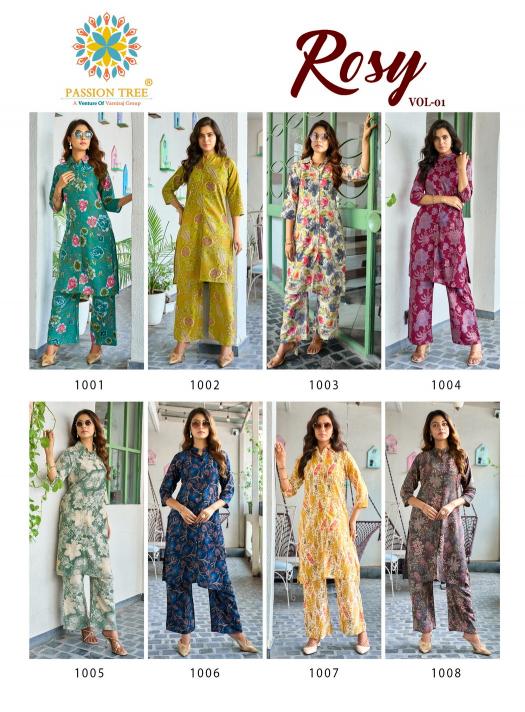 Passion Tree Rosy Vol 1 catalog Printed co ord set wholesale