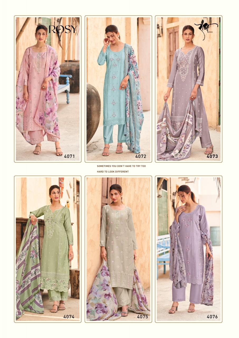 Radha Trendz Rosy Catalog wholesale salwar kameez market in surat