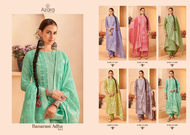 Radhika Azara Banarashi Adah Vol 5 catalog punjabi suits dress material wholesale