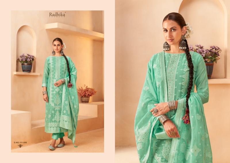 Radhika Azara Banarashi Adah Vol 5 catalog punjabi suits dress material wholesale