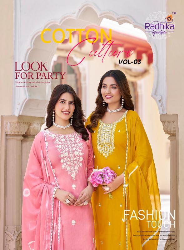 Radhika Life Style Cotton Culture vol 3 catalog cotton kurtis india 