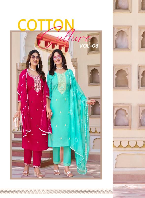 Radhika Life Style Cotton Culture vol 3 catalog cotton kurtis india 