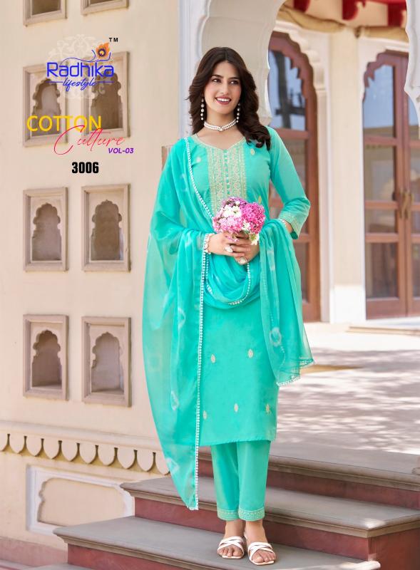 Radhika Life Style Cotton Culture vol 3 catalog cotton kurtis india 