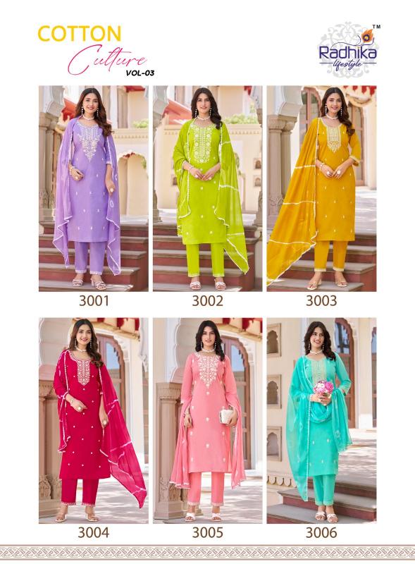 Radhika Life Style Cotton Culture vol 3 catalog cotton kurtis india 