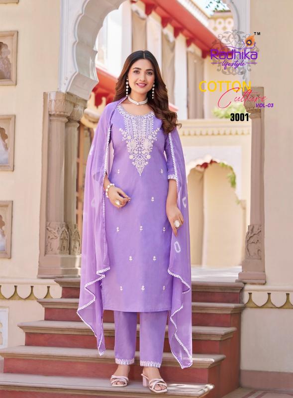 Radhika Life Style Cotton Culture vol 3 catalog cotton kurtis india 