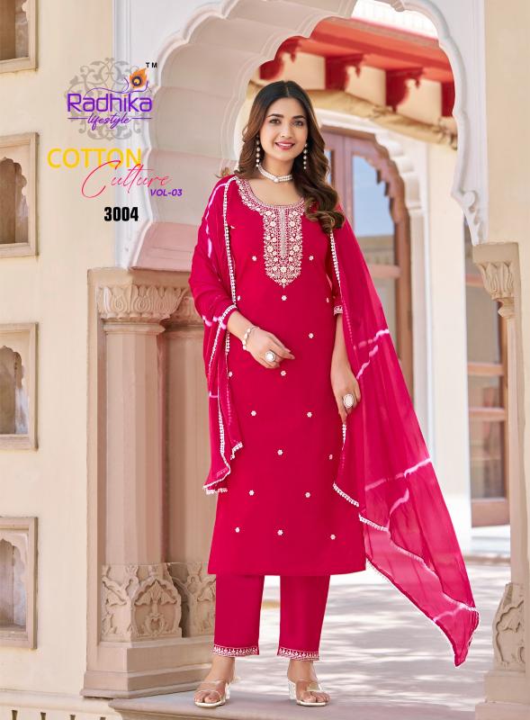 Radhika Life Style Cotton Culture vol 3 catalog cotton kurtis india 