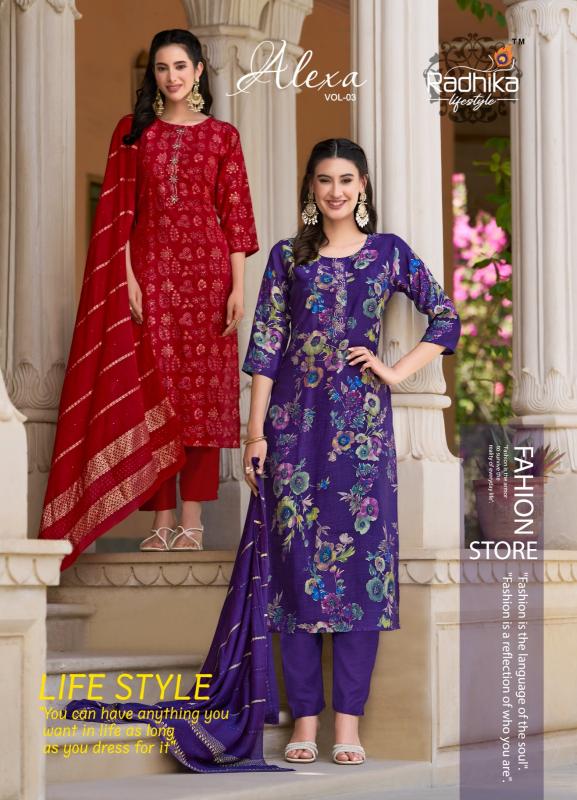 Radhika LifeStyle Alexa Vol 3 Catalog indian ladies kurti