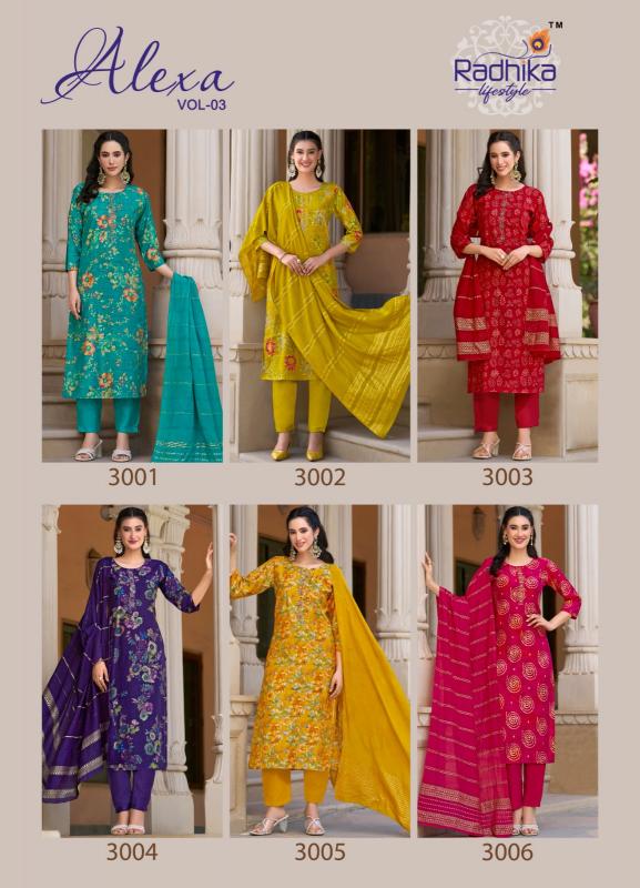 Radhika LifeStyle Alexa Vol 3 Catalog indian ladies kurti