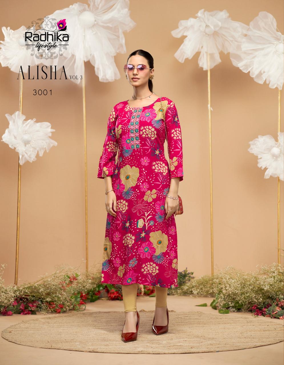 Radhika LifeStyle Alisha Vol 3 catalog kurtis manufacturers in jaipur